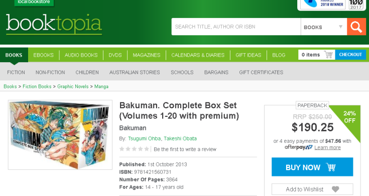 Screenshot-2019-5-6 Bakuman Complete Box Set (Volumes 1-20 with premium)